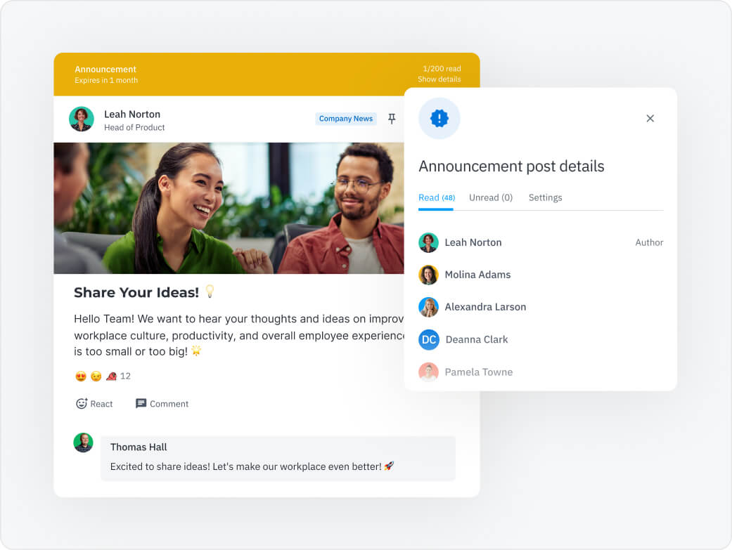 Targeted, structured internal comms for the whole organization | Happeo