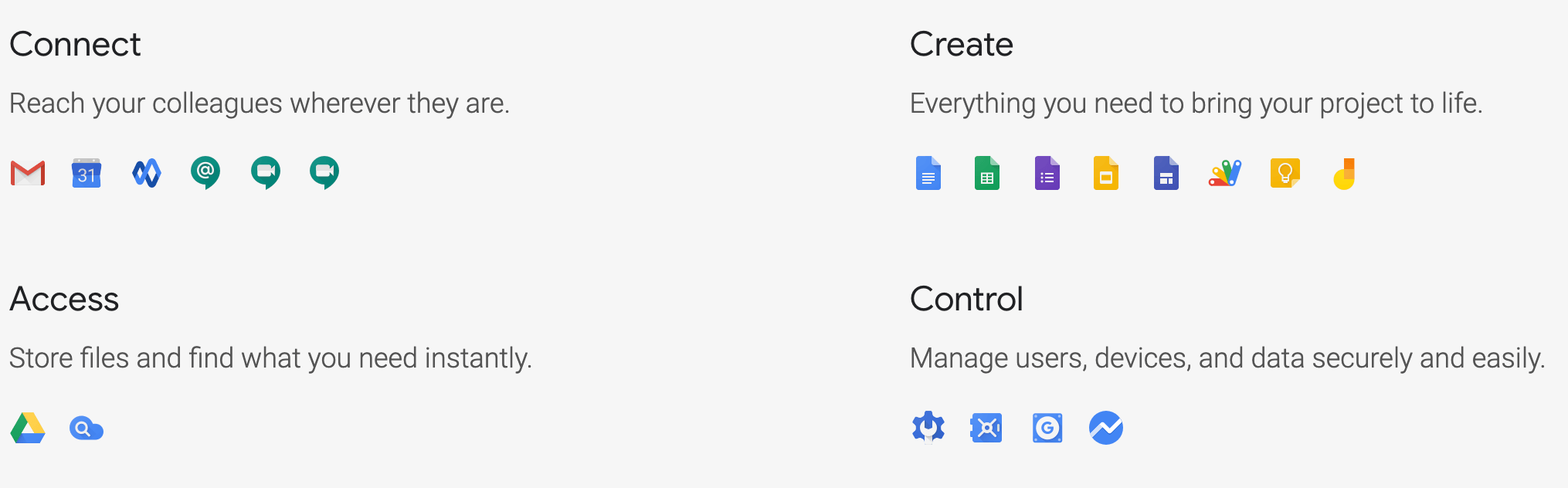 All G Suite apps