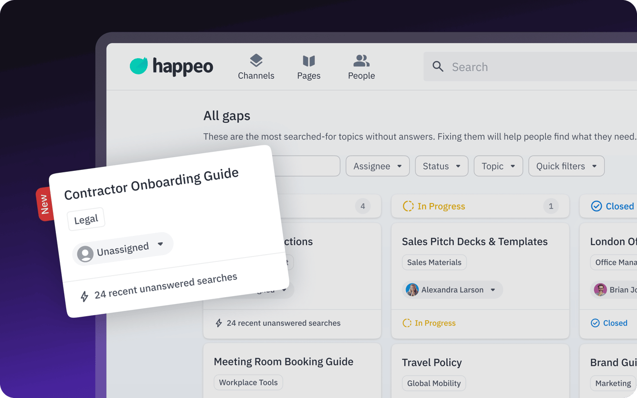 Happeo's AI-fueled Knowledge Engine