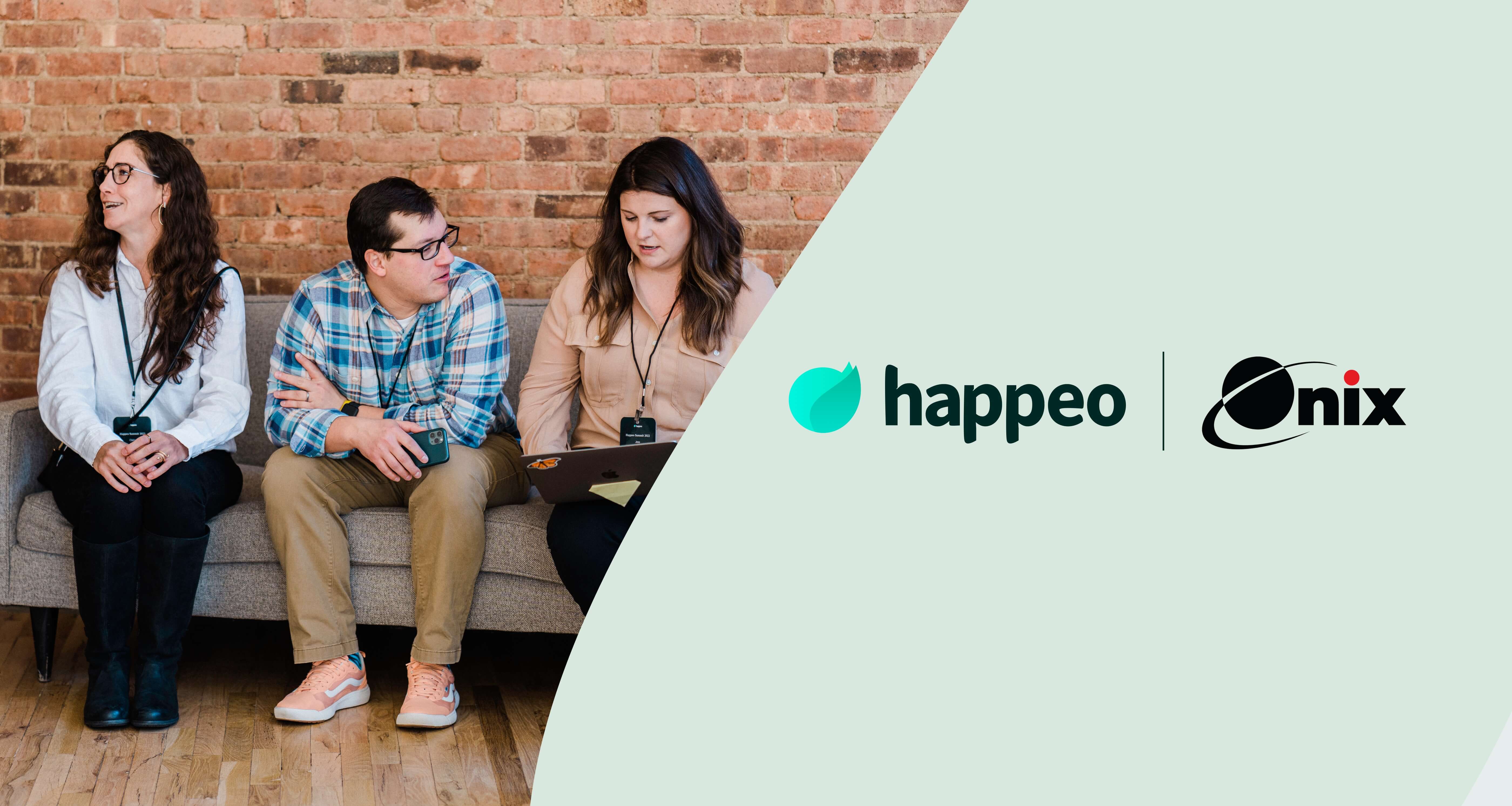 How Happeo's logo is used alongside partners' logo
