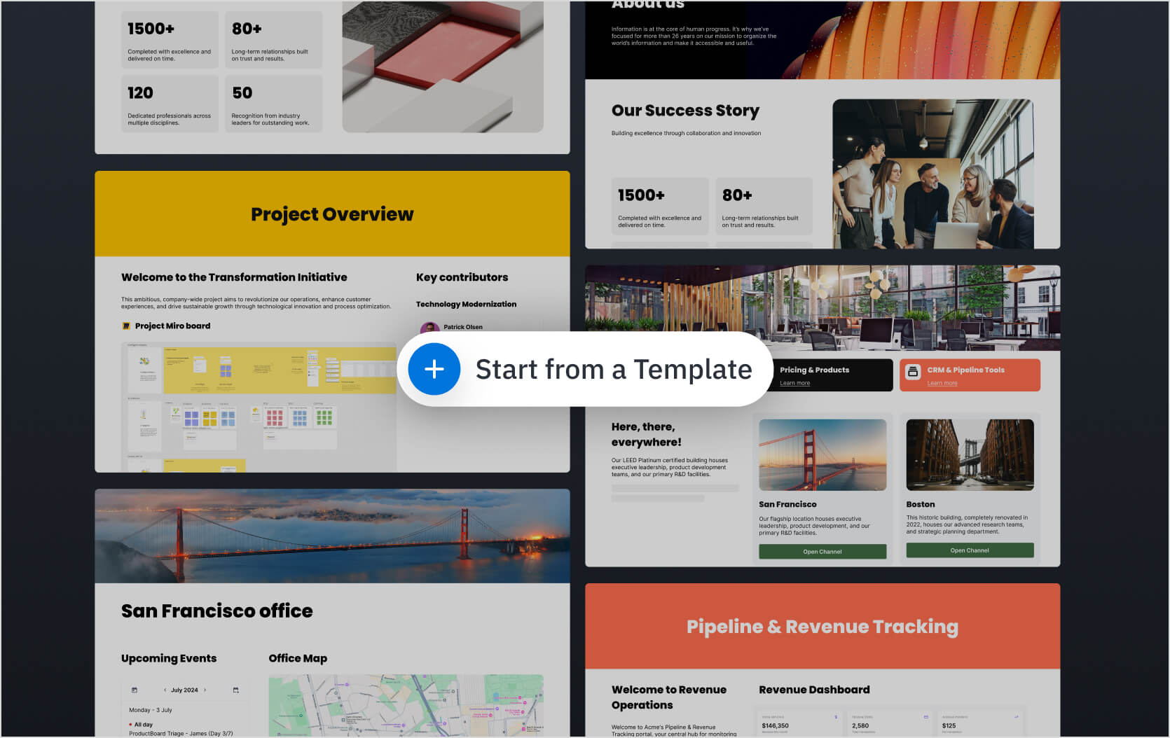 Scalable templates and layouts