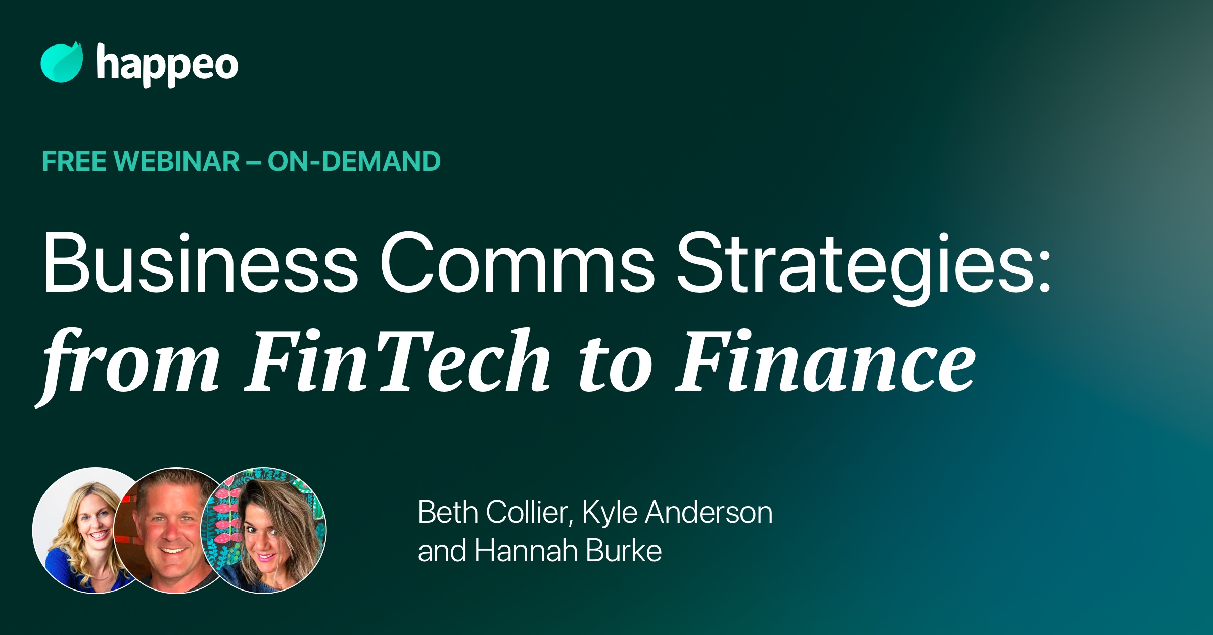 Business Comms strategies: From FinTech to Finance