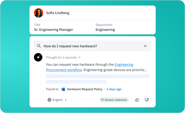 Permission-aware answers