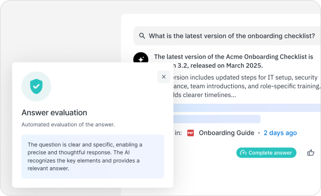 Analytics & feedback