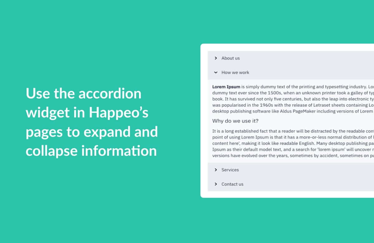 Happeo Accordion widget integration