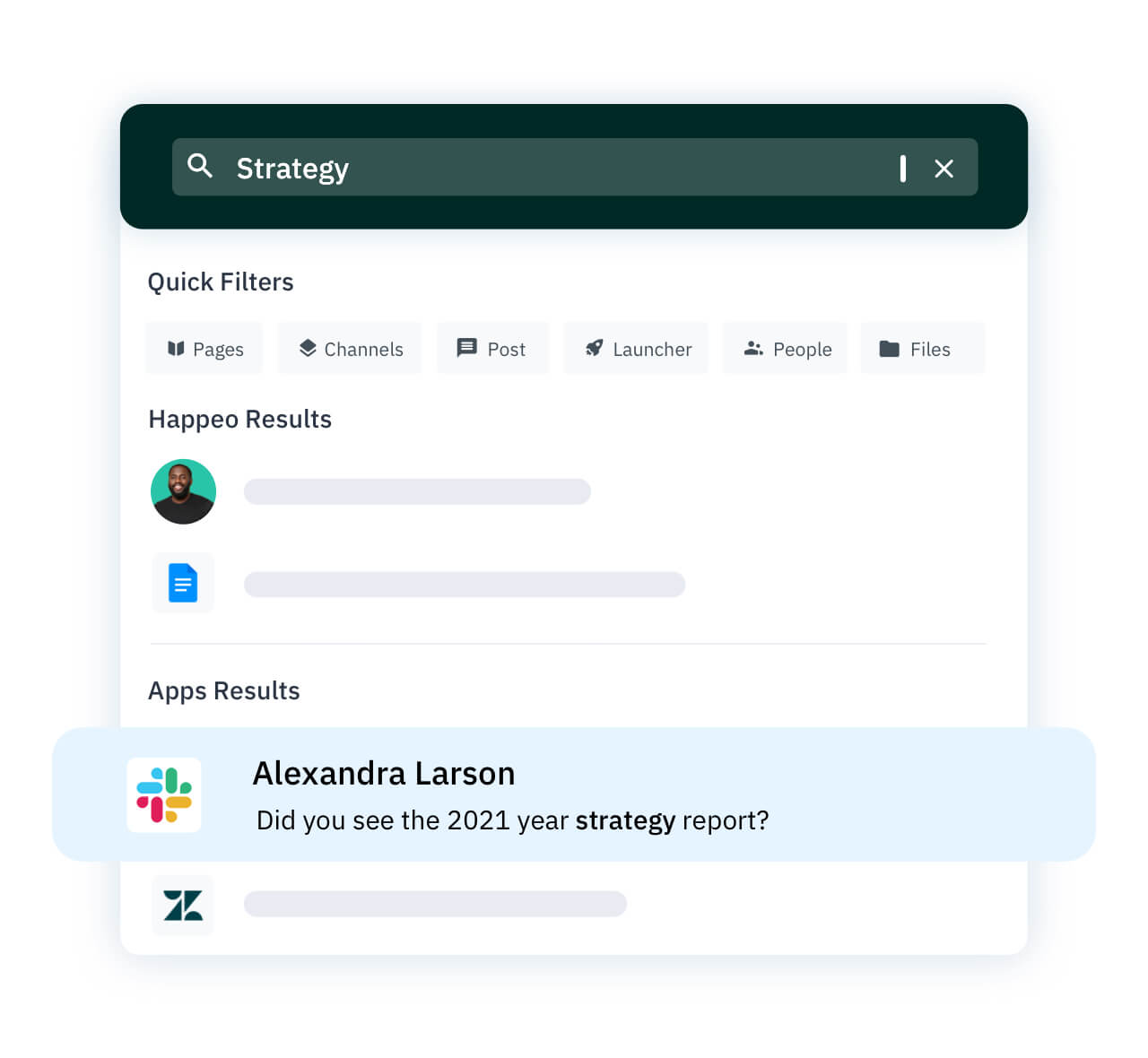 Happeo intranet Federated Search